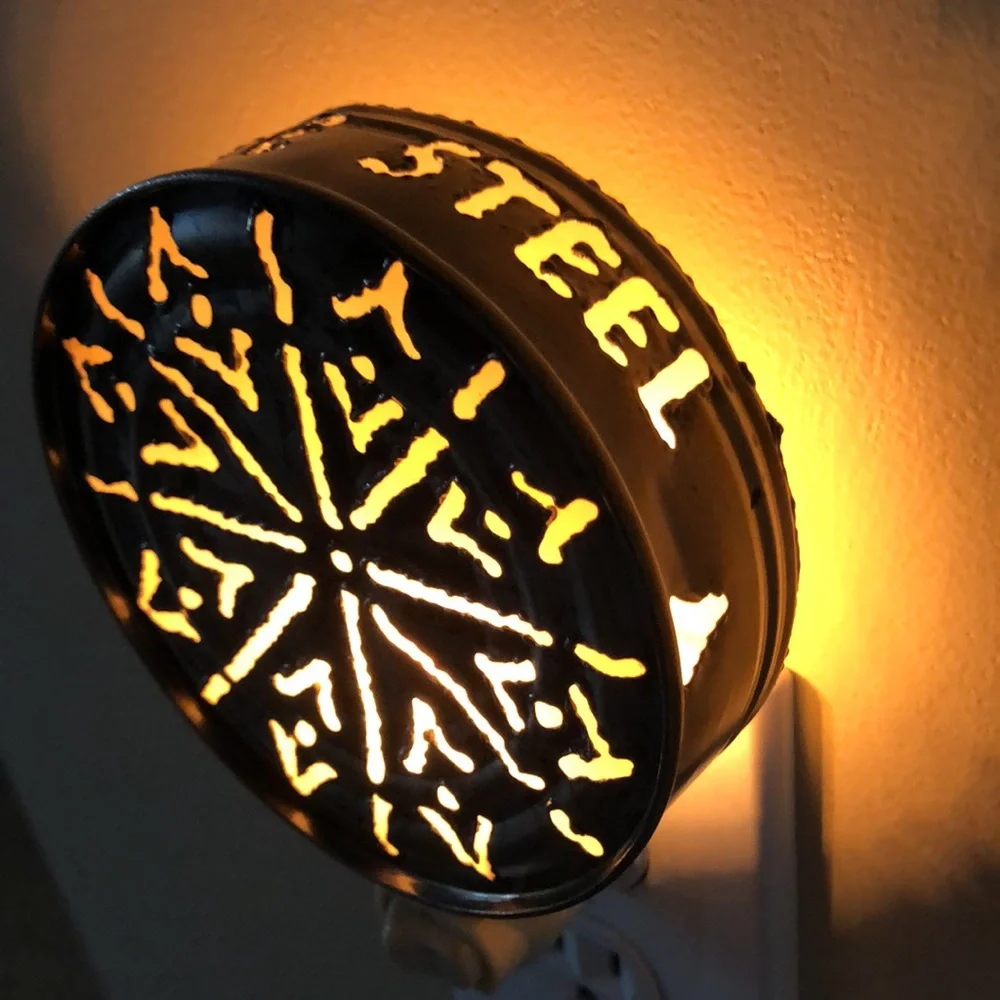 Nightlight made from Steel Can for Recycling